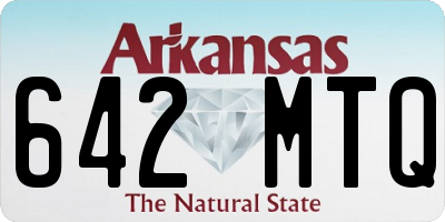 AR license plate 642MTQ