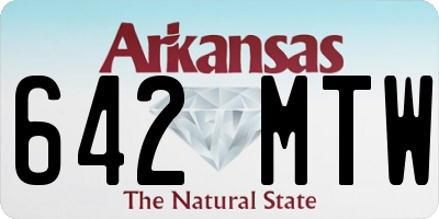 AR license plate 642MTW