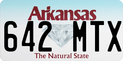 AR license plate 642MTX