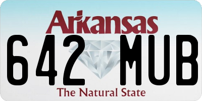 AR license plate 642MUB