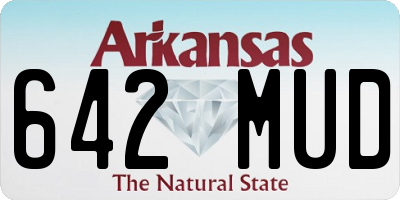 AR license plate 642MUD