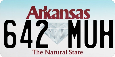 AR license plate 642MUH