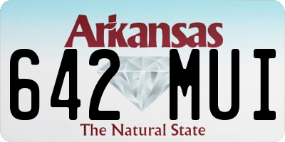 AR license plate 642MUI
