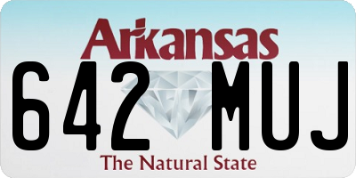 AR license plate 642MUJ