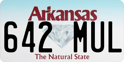 AR license plate 642MUL