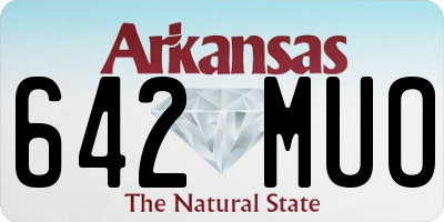 AR license plate 642MUO