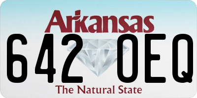 AR license plate 642OEQ