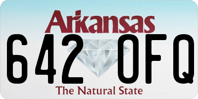 AR license plate 642OFQ