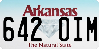 AR license plate 642OIM