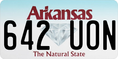 AR license plate 642UON