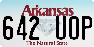 AR license plate 642UOP
