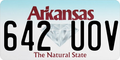 AR license plate 642UOV