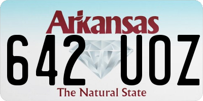 AR license plate 642UOZ