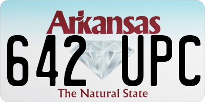 AR license plate 642UPC
