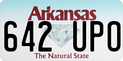 AR license plate 642UPO