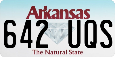 AR license plate 642UQS