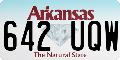 AR license plate 642UQW