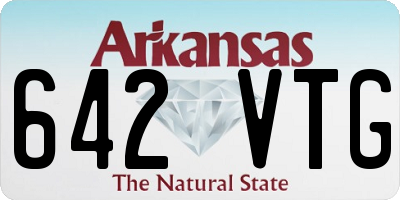 AR license plate 642VTG