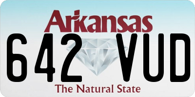 AR license plate 642VUD