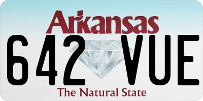 AR license plate 642VUE