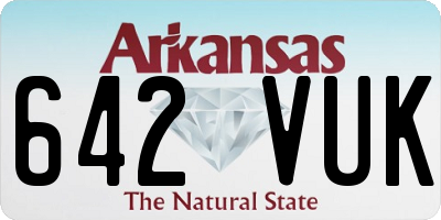 AR license plate 642VUK