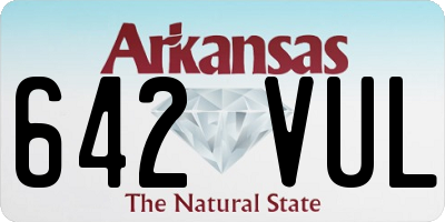 AR license plate 642VUL