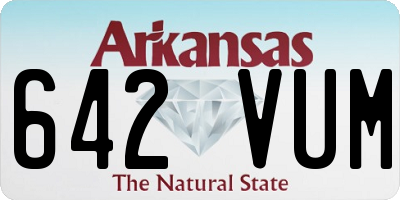 AR license plate 642VUM