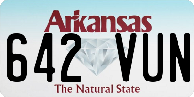 AR license plate 642VUN