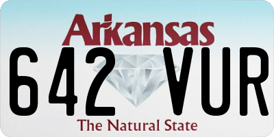 AR license plate 642VUR