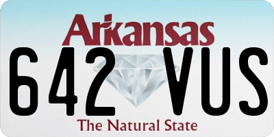AR license plate 642VUS