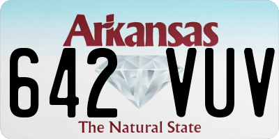 AR license plate 642VUV
