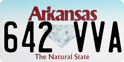 AR license plate 642VVA