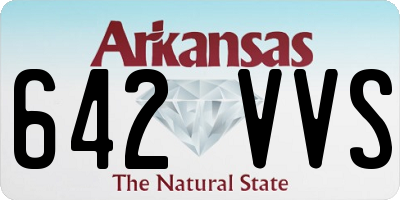 AR license plate 642VVS