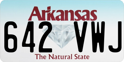 AR license plate 642VWJ