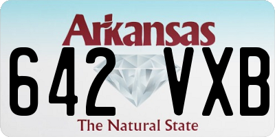 AR license plate 642VXB