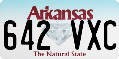 AR license plate 642VXC