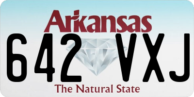 AR license plate 642VXJ