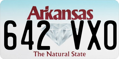 AR license plate 642VXO