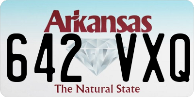 AR license plate 642VXQ
