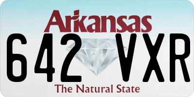AR license plate 642VXR