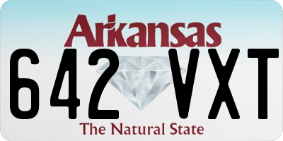 AR license plate 642VXT