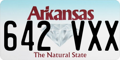AR license plate 642VXX