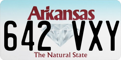 AR license plate 642VXY