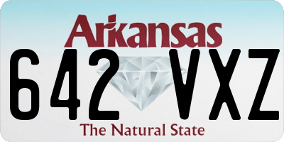 AR license plate 642VXZ
