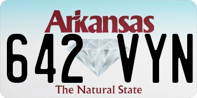 AR license plate 642VYN