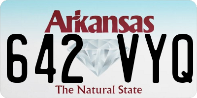 AR license plate 642VYQ