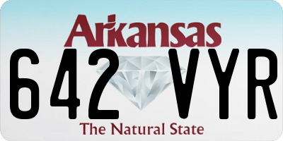 AR license plate 642VYR
