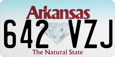 AR license plate 642VZJ