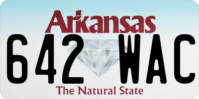 AR license plate 642WAC