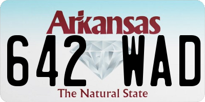 AR license plate 642WAD